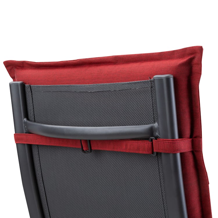 Coburg, čalúnenie, čalúnenie na kreslo, vysoké operadlo, záhradná stolička, polyester, 53x117x9cm, 4 x čalúnenie 4 x sedák | Červená