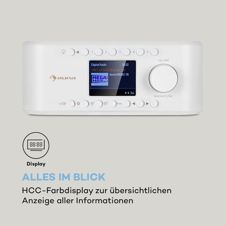Sound Maître DAB Küchenradio Unterbau DAB+/UKW BT AUX Weiß
