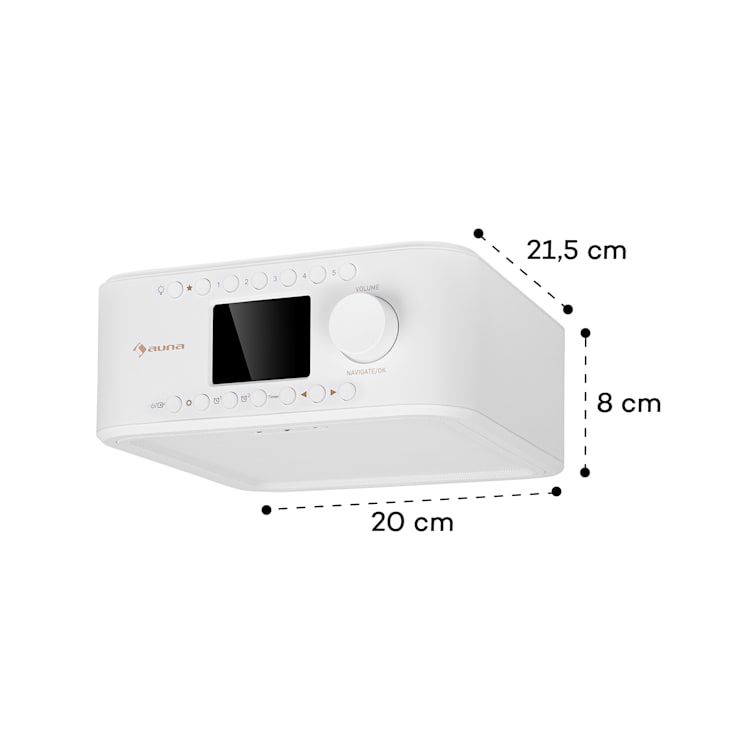 Sound Maître DAB Küchenradio Unterbau DAB+/UKW BT AUX Weiß