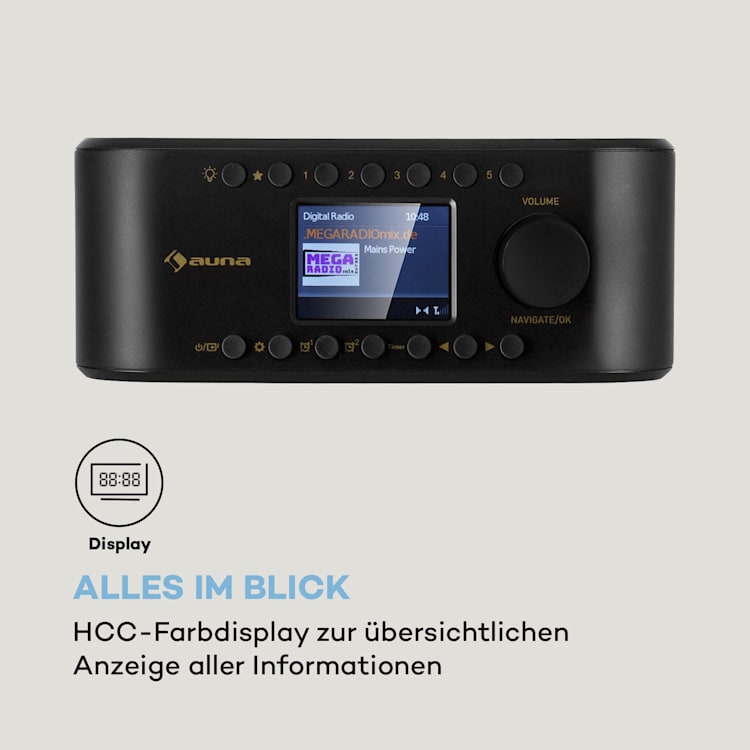 Sound Maître DAB Küchenradio Unterbau DAB+/UKW BT AUX Schwarz