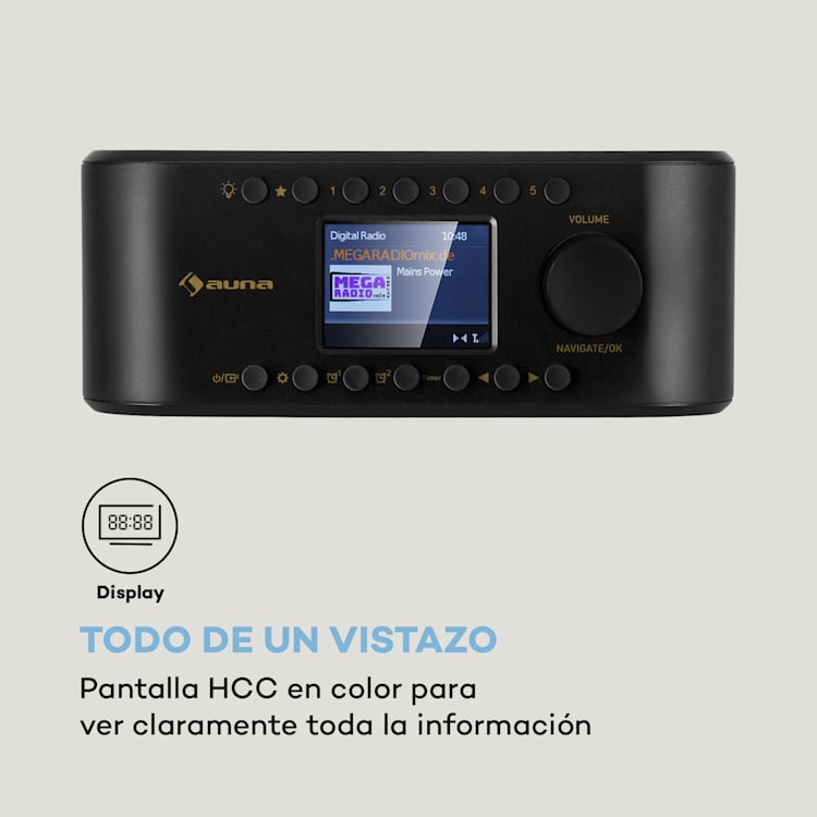 Sound Maître DAB Radio de cocina de montaje bajo mueble DAB+/FM BT AUX Negro