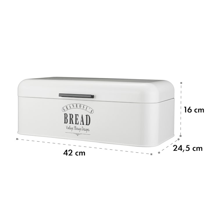 Delaware broodtrommel metaal 42 x 16 x 24,5 cm klapdeksel ventilatiegaten