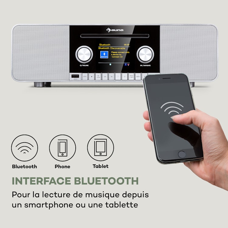 Connect CD MKII Radio Internet Lecteur multimédia BT MP3 DAB+ Spotify Connect Radio