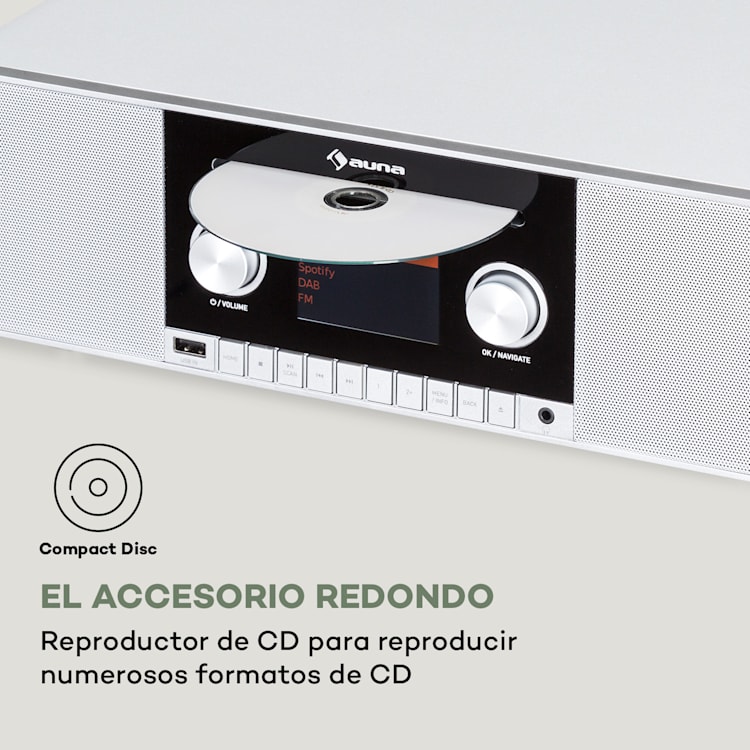Connect CD MKII radio por Internet Mediaplayer BT MP3 DAB+ Spotify Connect Radio Blanco