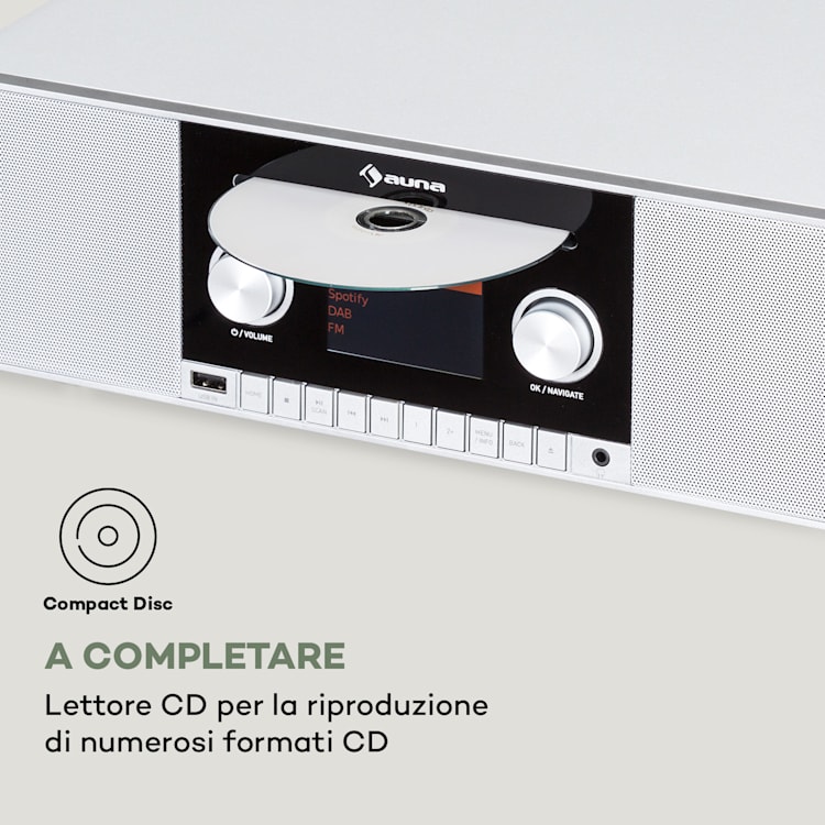Connect CD MKII Internet Radio Media Player BT MP3 DAB+ Spotify Connect Bianco