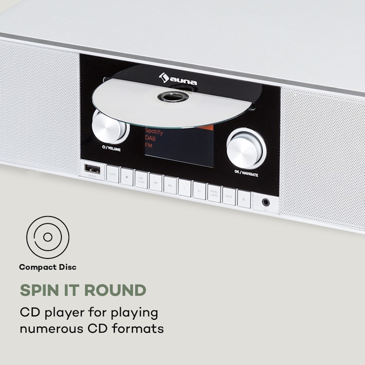 Connect CD MKII, Internetové rádio, Media Player, BT, MP3, DAB+, Spotify Connect, rádio Biela