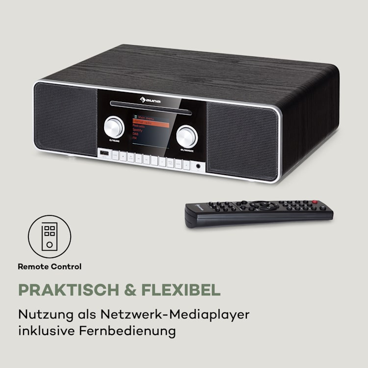 Connect CD MKII Internetradio Mediaplayer BT MP3 DAB+ Spotify Radio Schwarz