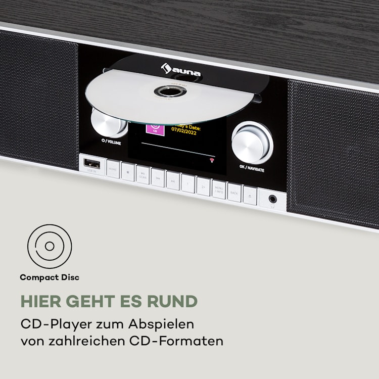 Connect CD MKII Internetradio Mediaplayer BT MP3 DAB+ Spotify Radio Schwarz