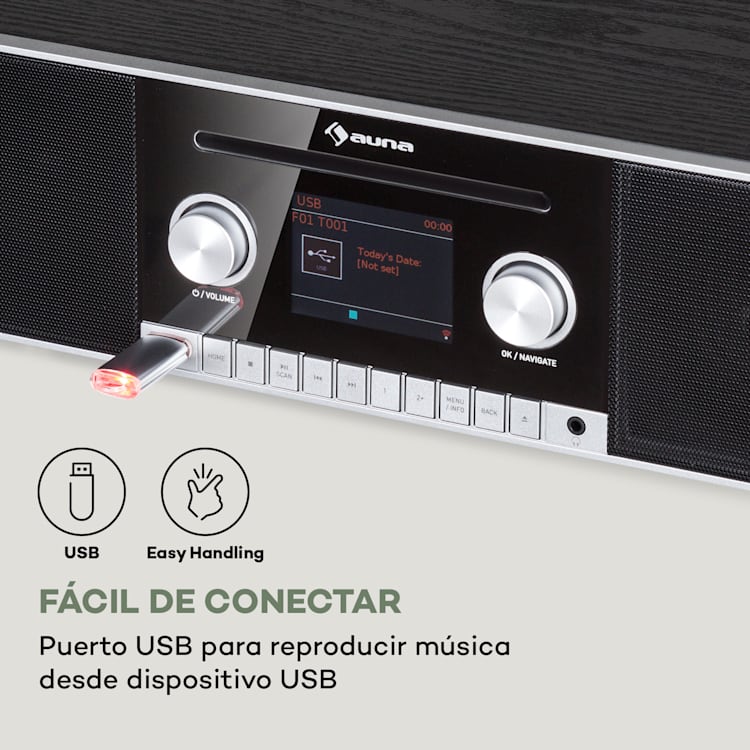 Connect CD MKII radio por Internet Mediaplayer BT MP3 DAB+ Spotify Connect Radio Negro