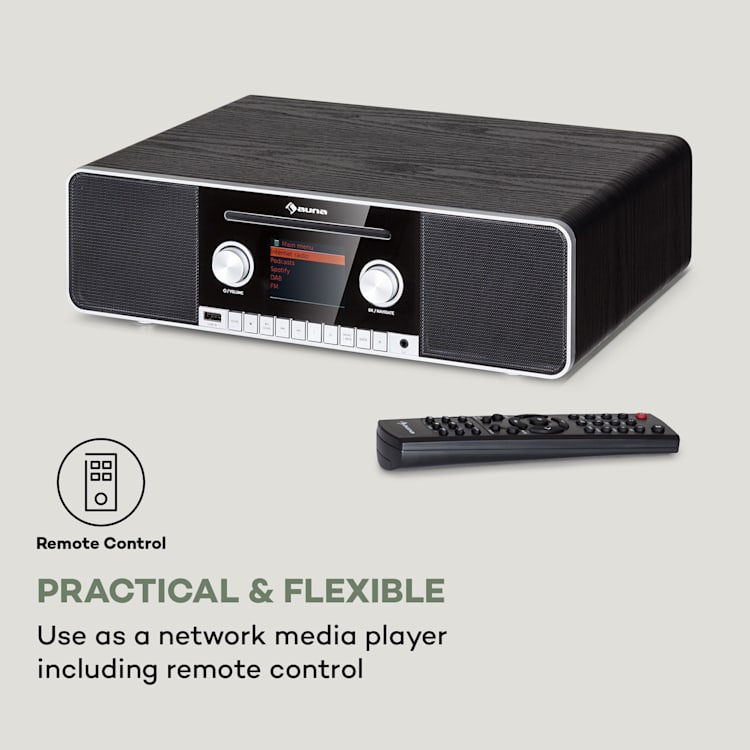 Connect CD MKII, radio internetowe, Media Player, BT, MP3, DAB+, Spotify Connect Czarny