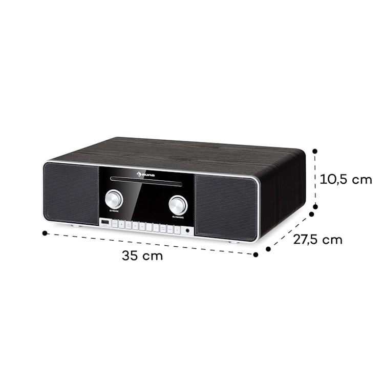 Connect CD MKII radio por Internet Mediaplayer BT MP3 DAB+ Spotify Connect Radio Negro