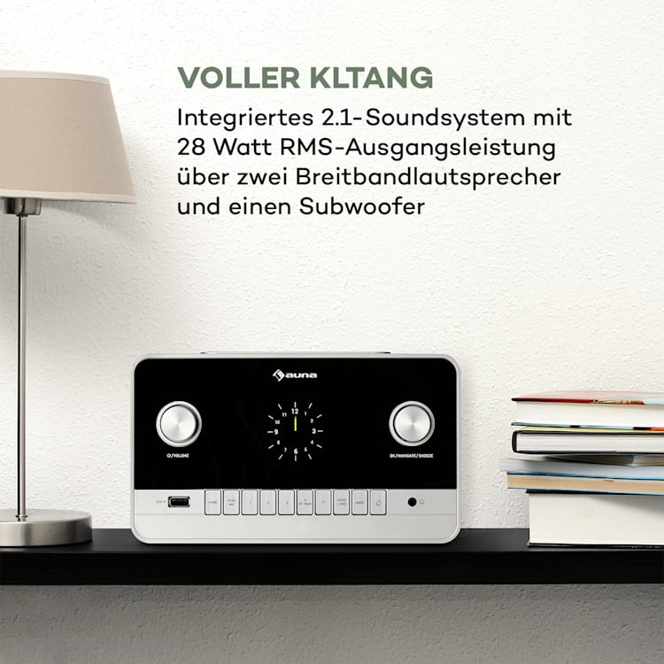 Connect 150 MKII 2.1-Internetradio DAB+/FM Spotify BT 2,8" TFT-Display Holz