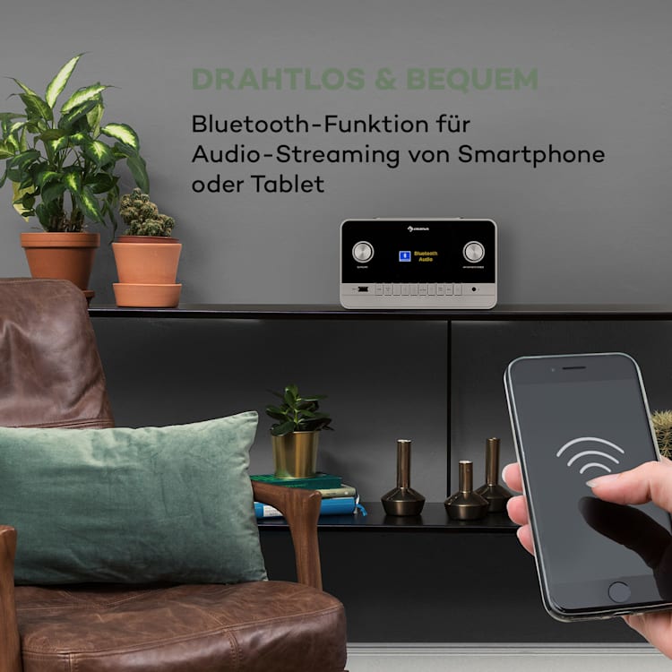 Connect 150 MKII 2.1-Internetradio DAB+/FM Spotify BT 2,8" TFT-Display Holz