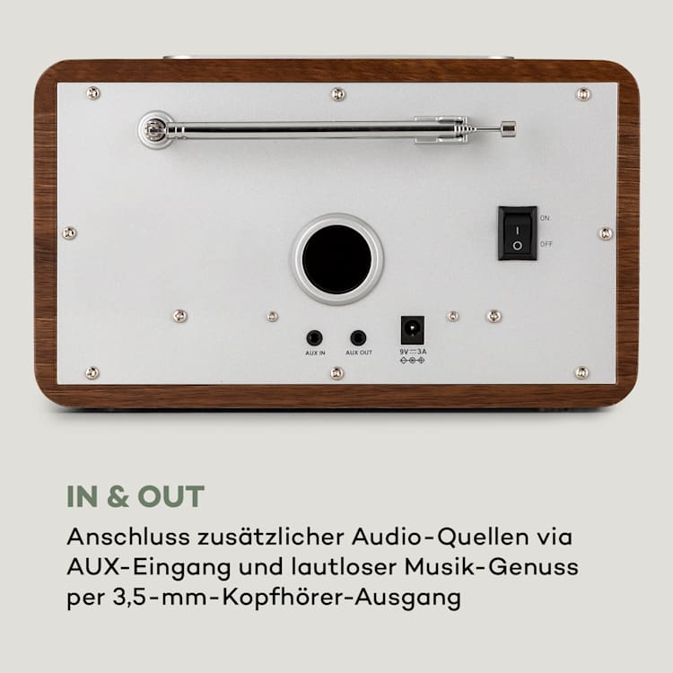 Connect 150 MKII 2.1-Internetradio DAB+/FM Spotify BT 2,8" TFT-Display Holz