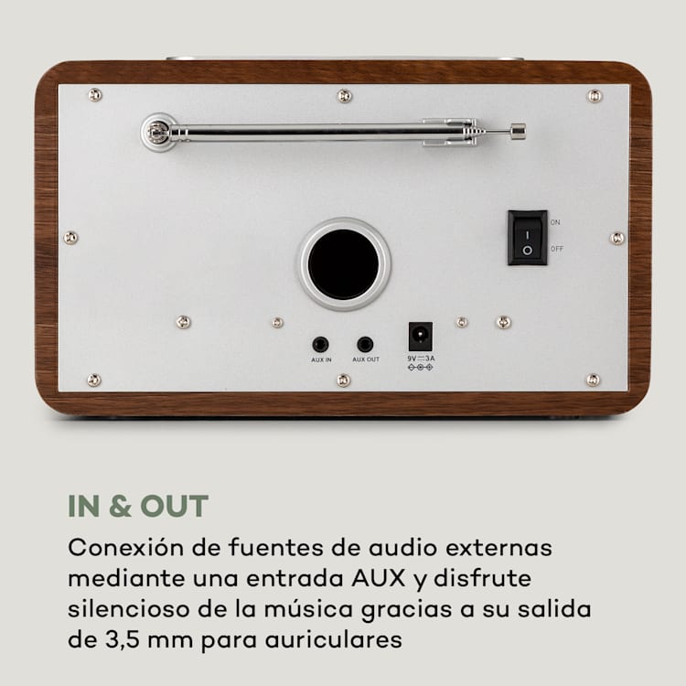 Connect 150 MKII 2.1 Radio por Internet DAB/DAB+/FM Spotify BT pantalla TFT de 2,8 pulgadas madera