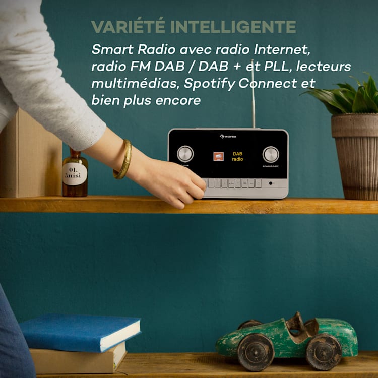 Connect 150 MKII 2.1 internetradio DAB/DAB+/FM Spotify BT 2,8" TFT-display hout