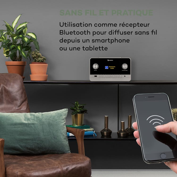 Connect 150 MKII 2.1 internetradio DAB/DAB+/FM Spotify BT 2,8" TFT-display hout