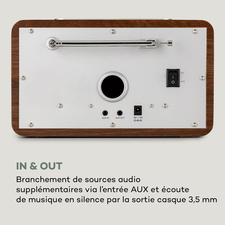 Connect 150 MKII 2.1 internetradio DAB/DAB+/FM Spotify BT 2,8" TFT-display hout