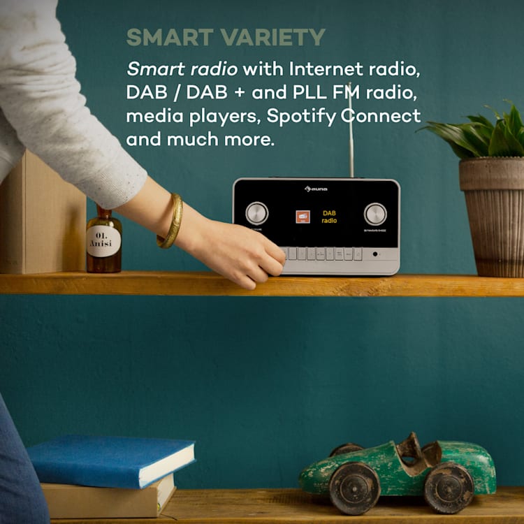 Connect 150 MKII, 2.1 Internetové rádio, DAB/DAB+/FM, Spotify, BT, 2,8" TFT displej Biela