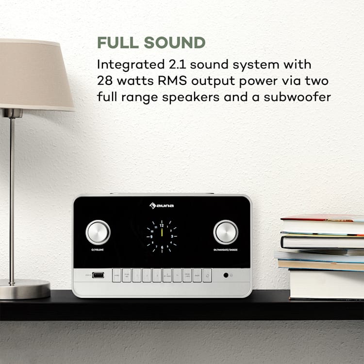 Connect 150 MKII, 2.1 Internetové rádio, DAB/DAB+/FM, Spotify, BT, 2,8" TFT displej Biela