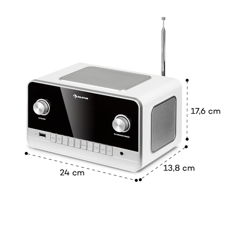 Connect 150 MKII, 2.1 Internetové rádio, DAB/DAB+/FM, Spotify, BT, 2,8" TFT displej Biela