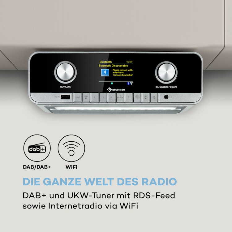 Connect Soundchef MKII Küchenunterbauradio Internet/DAB+/UKW Stereo Weiß