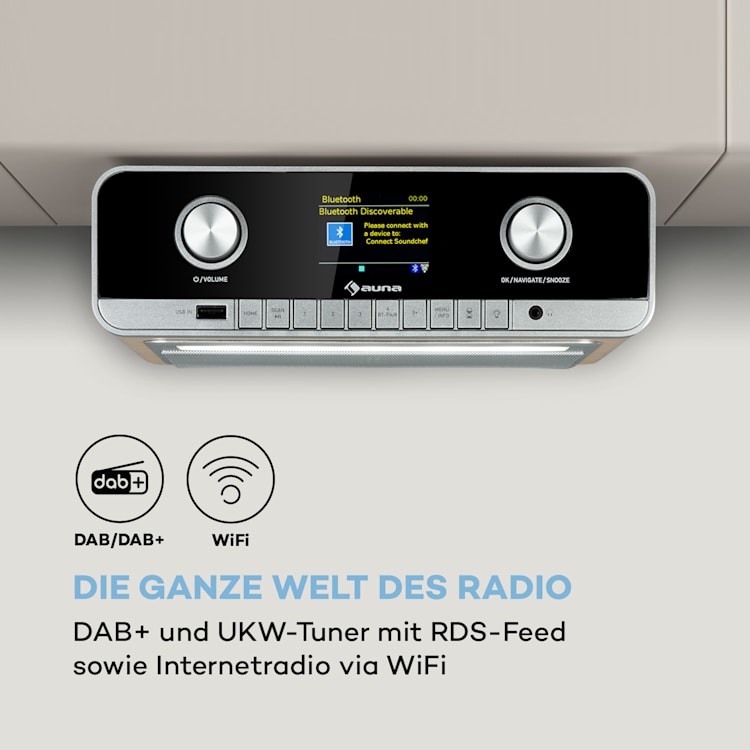 Connect Soundchef MKII Küchenunterbauradio Internet/DAB+/UKW Stereo Holz