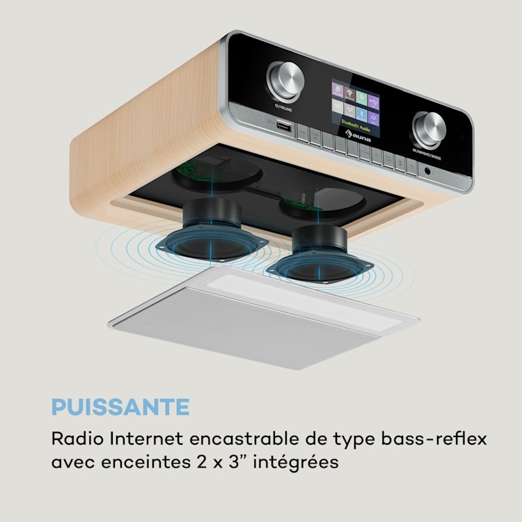 Connect Soundchef MKII onderbouwradio keuken internetradio DAB+ FM 2x3" boxen hout