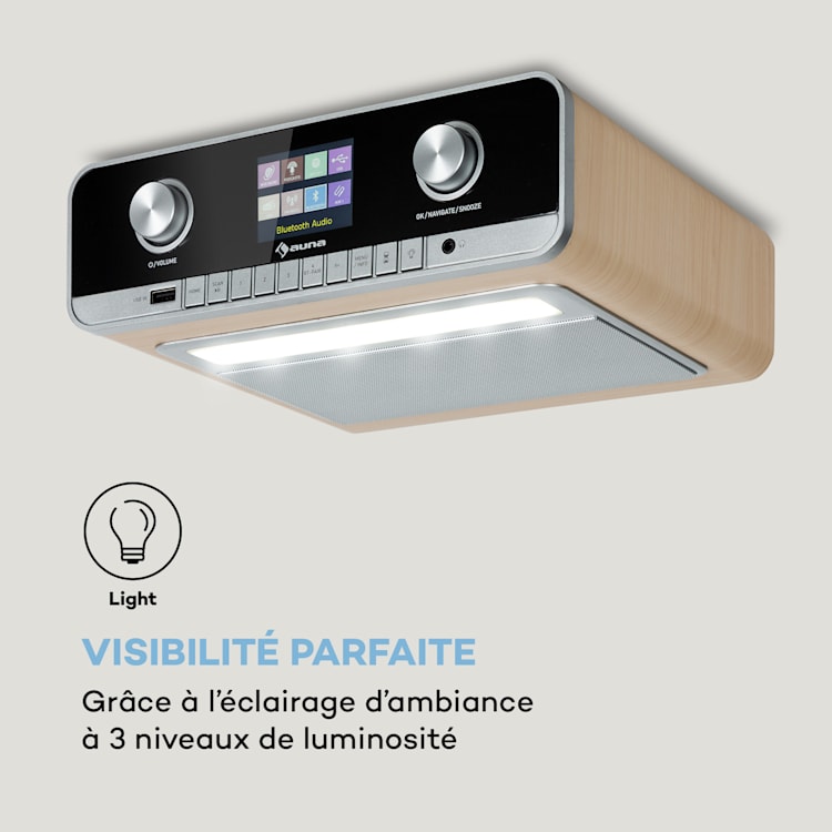 Connect Soundchef MKII onderbouwradio keuken internetradio DAB+ FM 2x3" boxen hout
