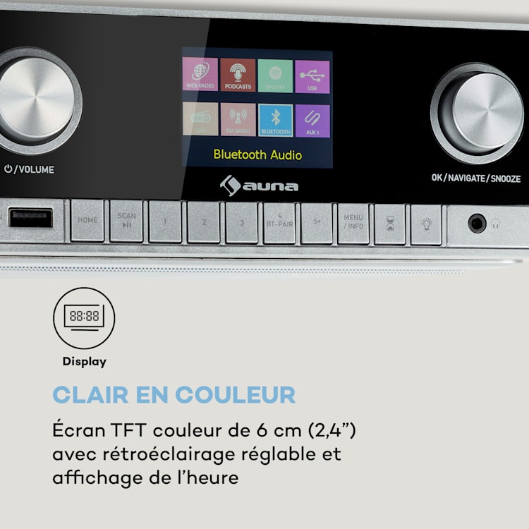 Connect Soundchef MKII onderbouwradio keuken internetradio DAB+ FM 2x3" boxen hout