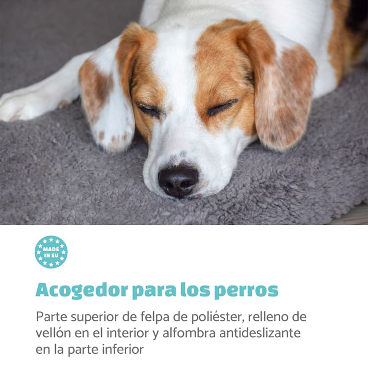 Finn Cama para perros Colchón para perros | Lavable | Antideslizante | Transpirable | Poliéster/Lana | Tamaño S (68 x 5 x 54 cm) S | Beige
