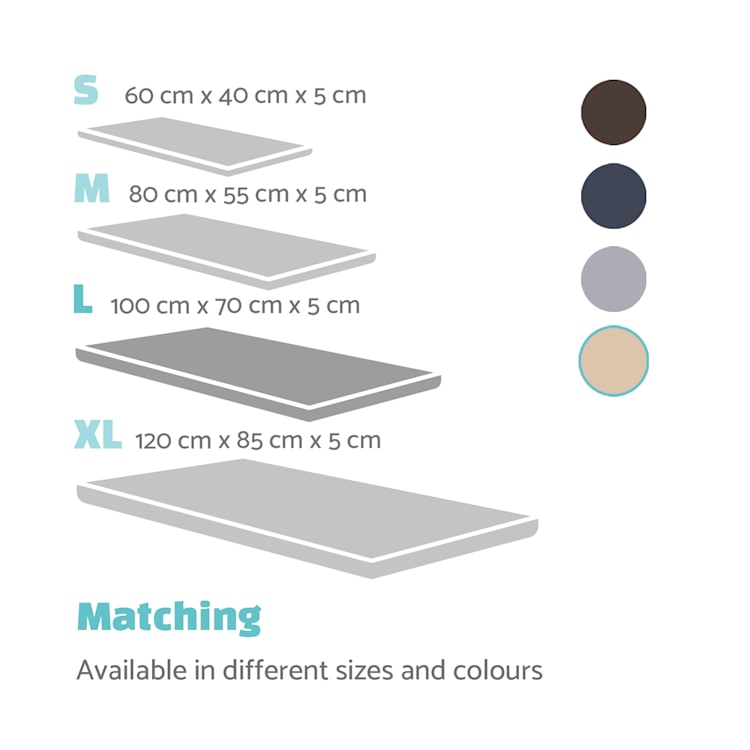Luna hondenbed hondenkussen | wasbaar | orthopedisch | anti-slip | ademend | traagschuim | maat L (100 x 5 x 70 cm) L | Vintage Crème