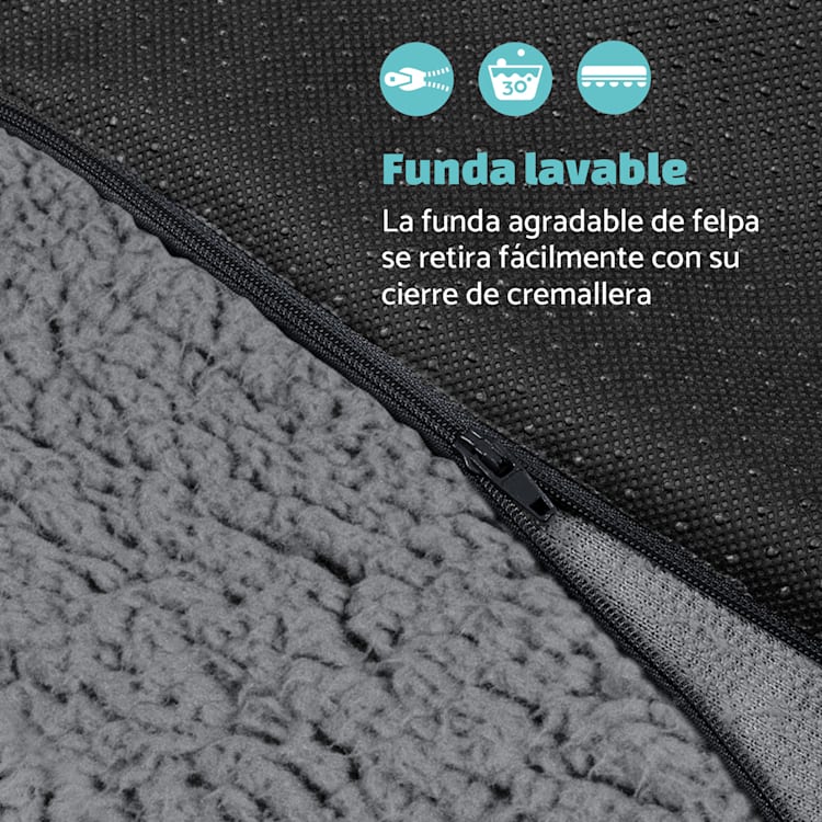 Luna Cama para perros Colchón para perros | Lavable | Ortopédico | Antideslizante | Transpirable | Espuma viscoelástica | Tamaño S (60 x 5 x 40 cm) S | Gris