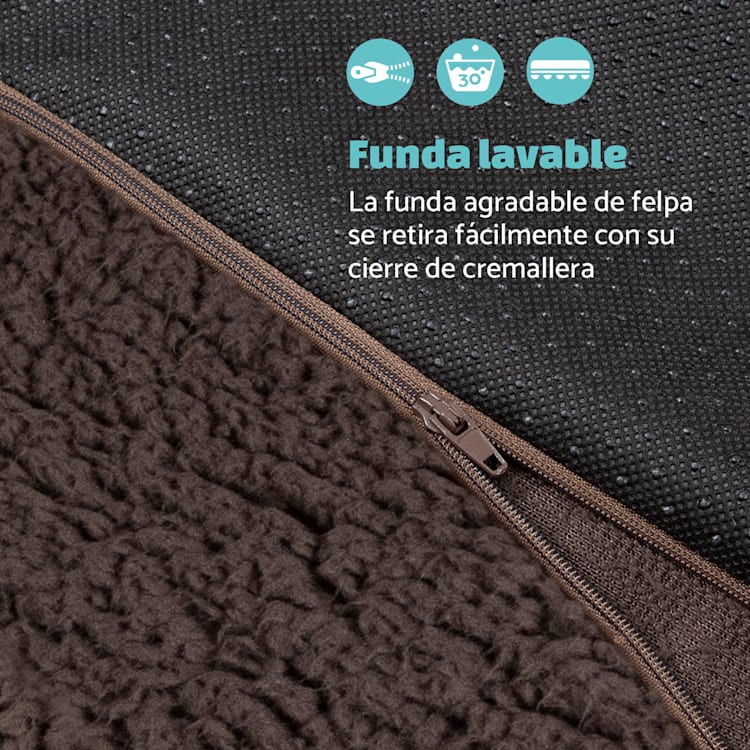 Luna Cama para perros Colchón para perros | Lavable | Ortopédico | Antideslizante | Transpirable | Espuma viscoelástica | Tamaño L (100 x 5 x 70 cm) L | Marrón Oscuro