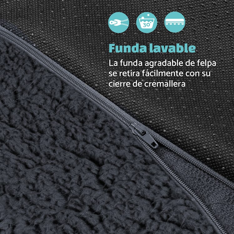 Luna Cama para perros Colchón para perros | Lavable | Ortopédico | Antideslizante | Transpirable | Espuma viscoelástica | Tamaño XL (120 x 5 x 85 cm) XL | Gris Marengo