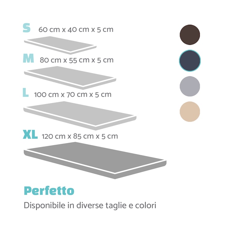 Luna, Lettino per Cani, Materassino per Cani | Lavabile | Ortopedico | Antiscivolo | Traspirante | Memory Foam | Taglia XL (120x5x85 cm) XL | Grigio Scuro