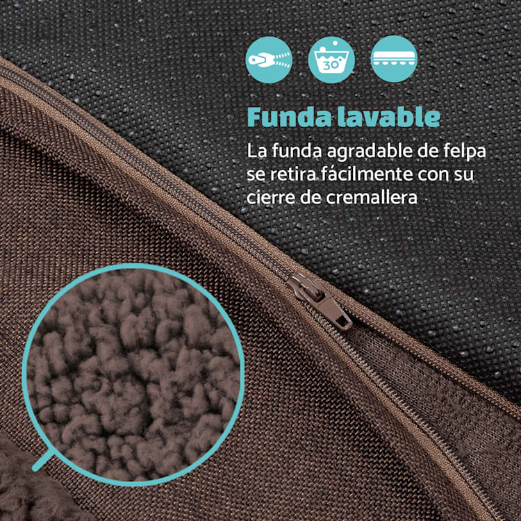 Balu coussin pour chien lavable orthopédique antidérapant mousse à mémoire respirante Taille XL (120 x 10 x 72 cm) XL | Marron Foncé
