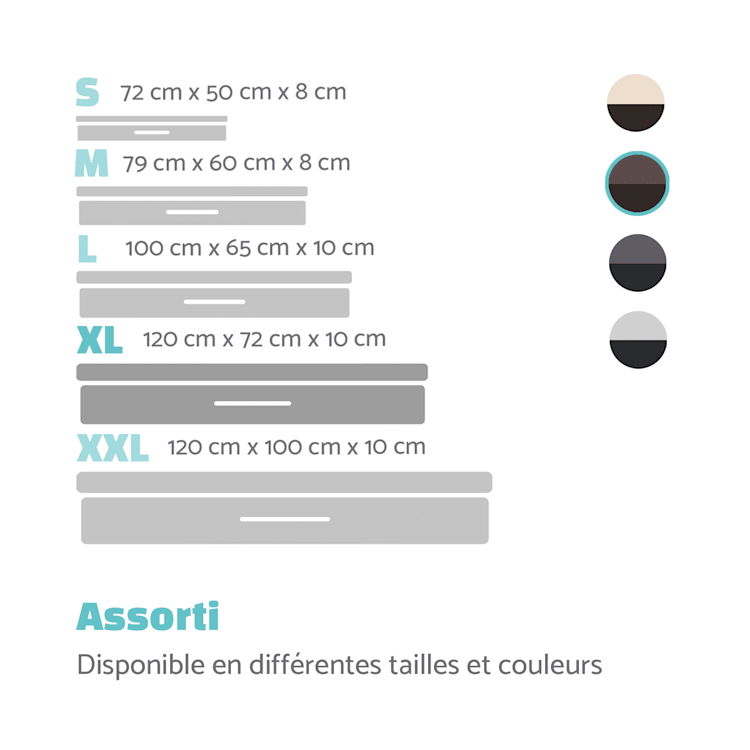 Balu coussin pour chien lavable orthopédique antidérapant mousse à mémoire respirante Taille XL (120 x 10 x 72 cm) XL | Marron Foncé