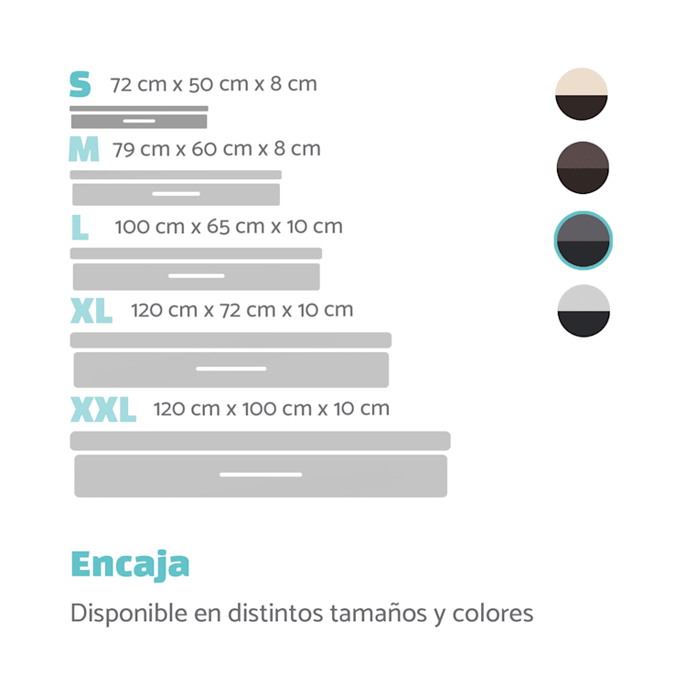 Cojín para perro Balu | lavable | ortopédico | antideslizante | espuma de memoria transpirable | tamaño S (72 x 8 x 50 cm) S | Gris Marengo