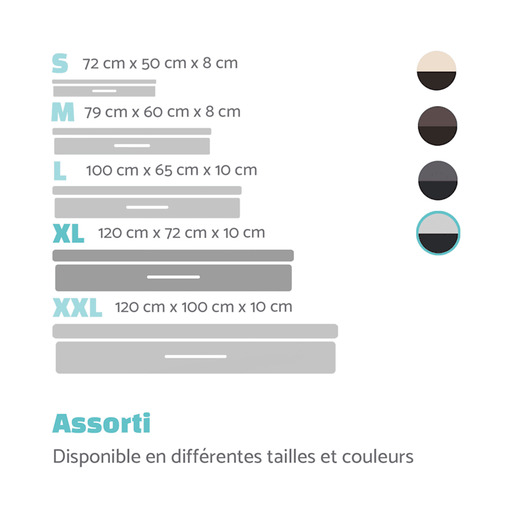 Balu Coussin pour chien lavable orthopédique antidérapant mousse à mémoire respirante Taille XL (120 x 10 x 72 cm) XL | Gris