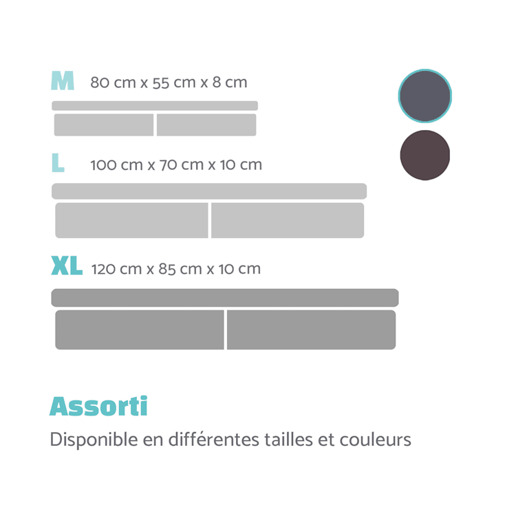 lit pour chien tapis lavable orthopédique antidérapant respirant pliant mousse à mémoire de forme pliante taille XL (120 x 10 x 85 cm) XL | Gris Foncé