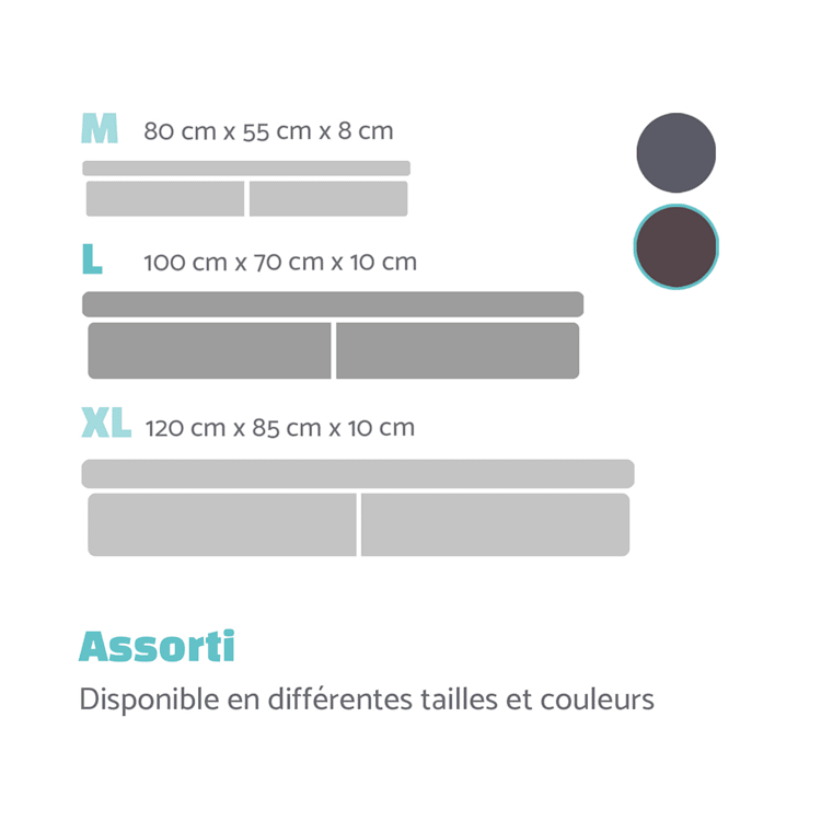 lit pour chien tapis lavable orthopédique antidérapant respirant pliant mousse à mémoire de forme pliante taille L (100 x 10 x 70 cm) L | Marron Foncé
