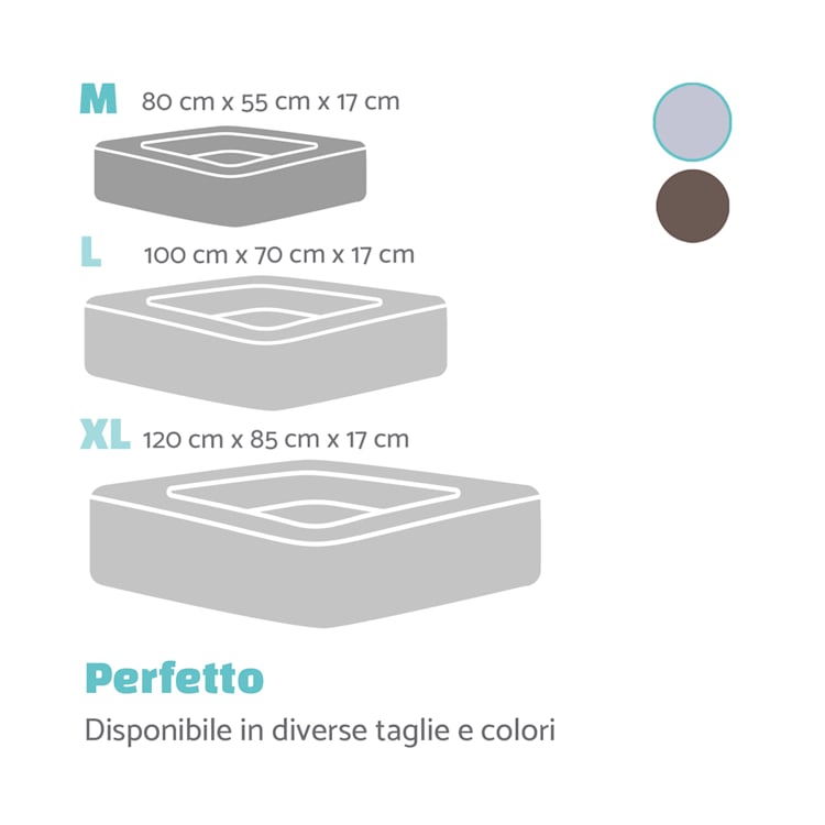 Bruno, Lettino per Cani, Materassino per Cani | Lavabile | Ortopedico | Antiscivolo | Traspirante | Memory Foam | Taglia M (80x17x55 cm) M | Grigio medio