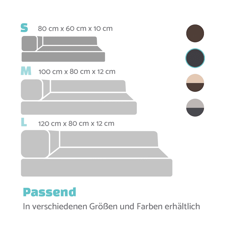 Odin lit pour chien matelas lavable orthopédique antidérapant respirant mousse à mémoire de forme taille S (80 x 10 x 60 cm) S | Anthracite