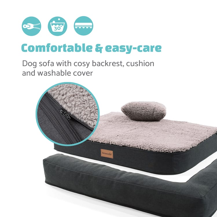 Odin hondenbed hondenkussen | wasbaar | orthopedisch | anti-slip | ademend | traagschuim | maat S (80 x 10 x 60 cm) S | Mid Gray