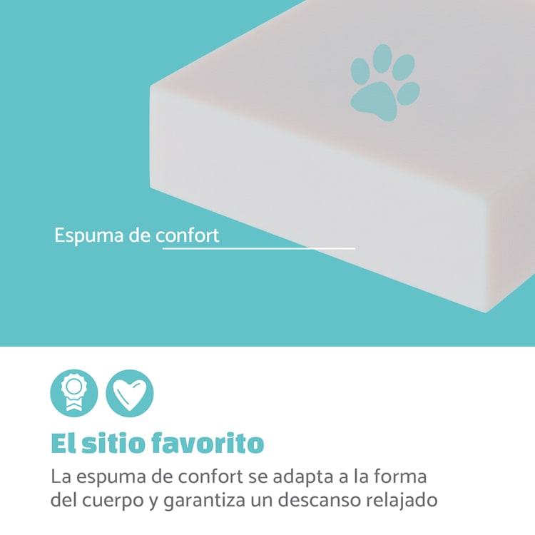Emma Cama para perros Cesta para perros | Lavable | Antideslizante | Transpirable | Colchón reversible | Cojín | Tamaño M (80 x 20 x 70 cm) M | Gris