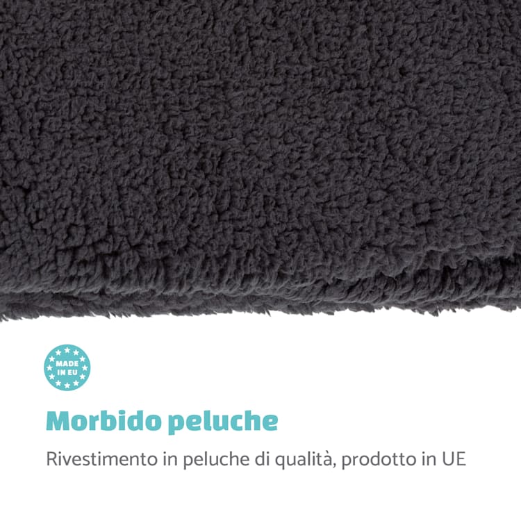 Odin, Rivestimento di Ricambio per Lettino per Cani | Lavabile | Antiscivolo | Traspirante | Taglia M (100x12x80 cm) M | Grigio Scuro