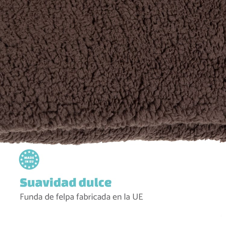 Odin Funda de recambio para la cama para perros | Lavable | Antideslizante | Transpirable | Tamaño L (120 x 12 x 80 cm) L | Marrón Oscuro