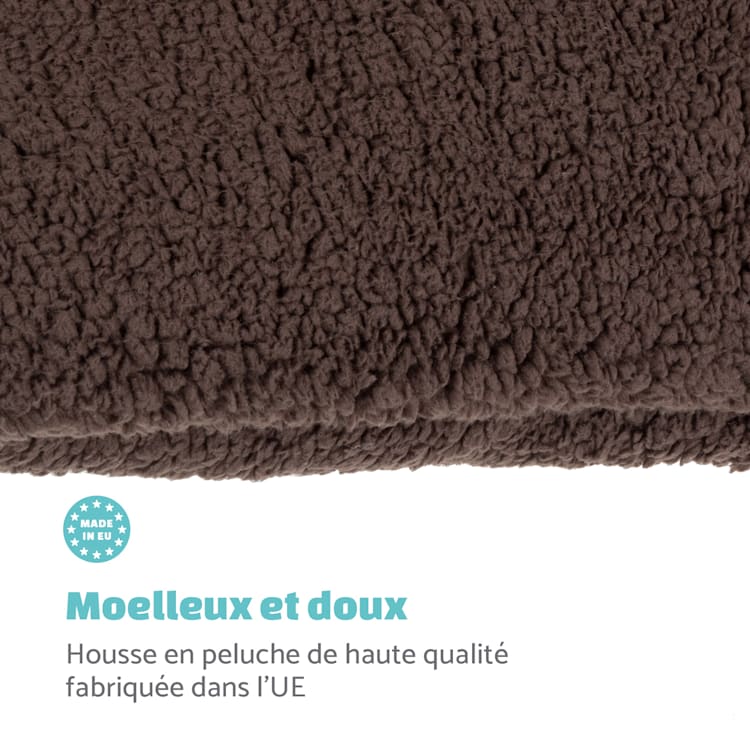 Odin lit pour chien housse de rechange lavable antidérapante respirante taille L (120 x 12 x 80 cm) L | Marron Foncé