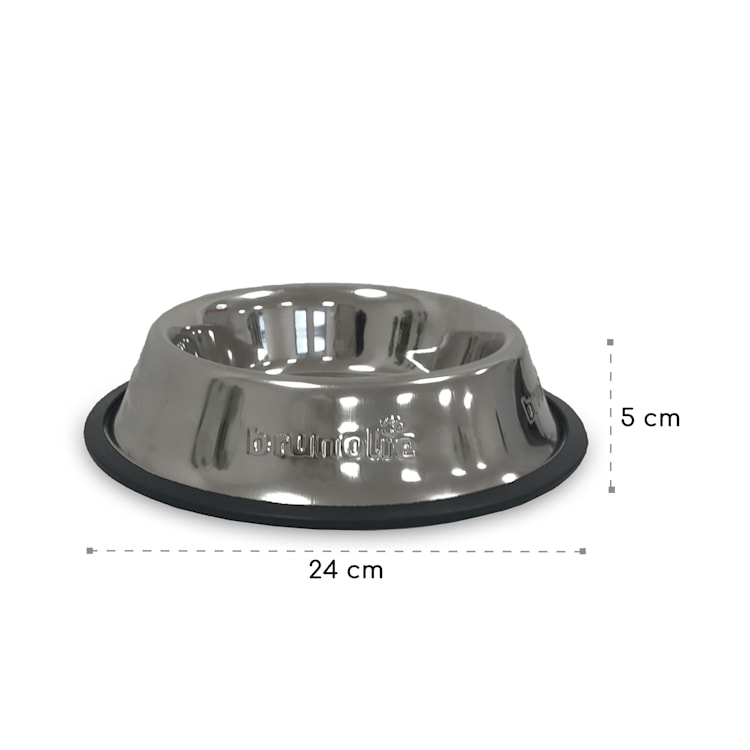Hundenapf Trinkschale Napf 250 ml Edelstahl Gummierung rutschfest